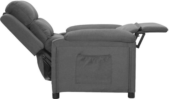 Fotoliu Relax cu Puf Gri 74x92x101.5cm