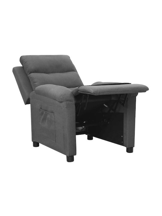 Relaxsessel mit Fußhocker Gray 74x92x101.5cm