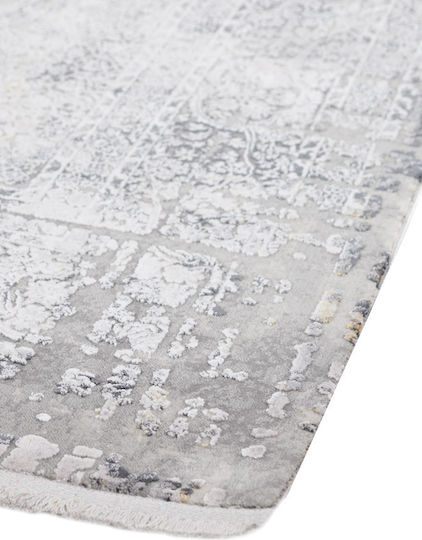 Royal Carpet Bamboo Silk 5988C Rug Rectangular with Fringes Light Grey / Anthracite