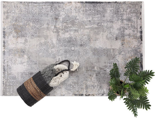 Royal Carpet Bamboo Silk 5988C Rug Rectangular with Fringes Light Grey / Anthracite
