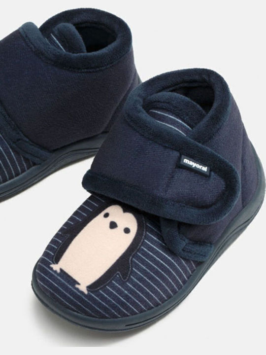 Kinderhausschuhe Stiefel Marineblau