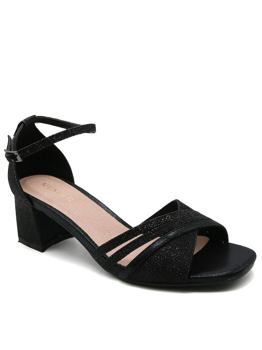 Menbur Women's Sandals with Ankle Strap Black