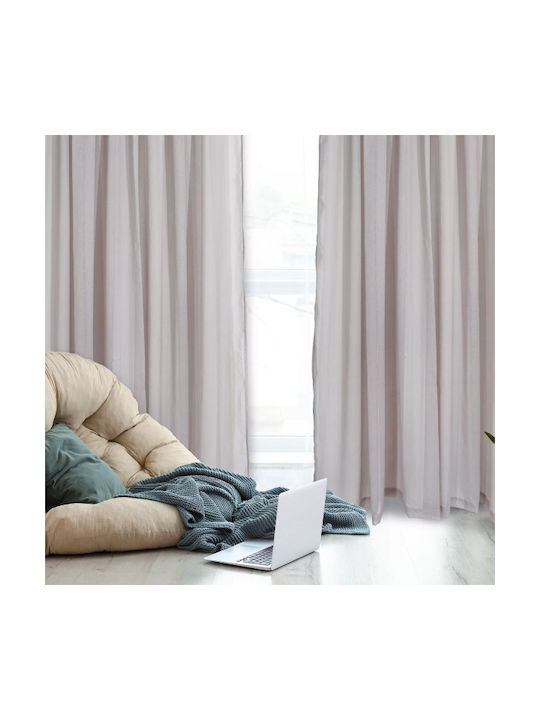 Das Home Κουρτίνα με Τρέσα 2196 Γκρί 450x270εκ.
