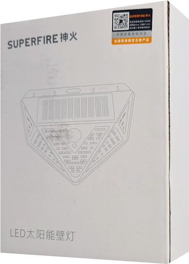 Superfire Waterproof Solar LED Flood Light 33W Cold White 5000K with Motion Sensor IP55