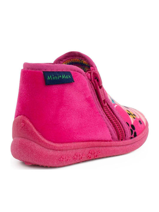 Kinderhausschuhe Stiefel Fuchsie