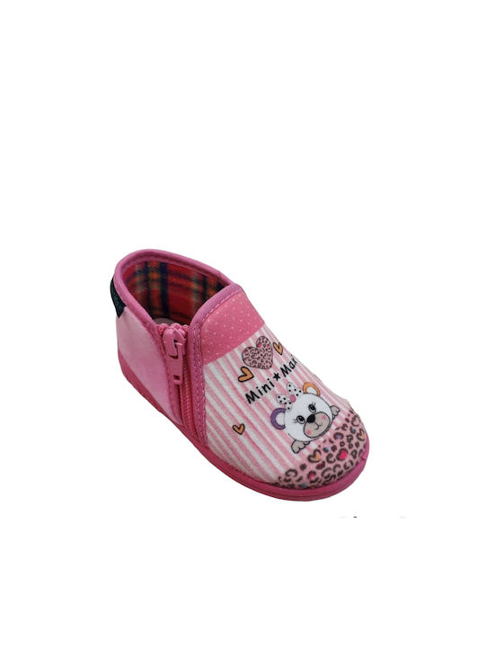 Mini Max Anatomic Kids Slipper Ankle Boot Pink G-lory