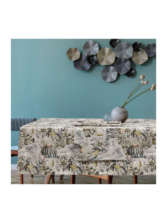Das Home Tablecloth 0618 Grey / Olive green 140x180cm