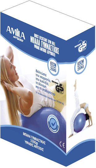 AMILA Minge Pilates 65cm 1.50kg În Culoare Albastră