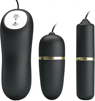 Pretty Love Double Vibro-Bullets pentru Electro-stimulare în Culoarea Negru BI-014878