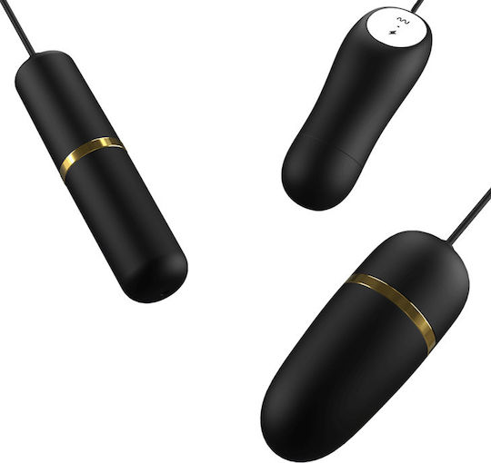 Pretty Love Double Vibro-Bullets für Elektrostimulation in Schwarz Farbe