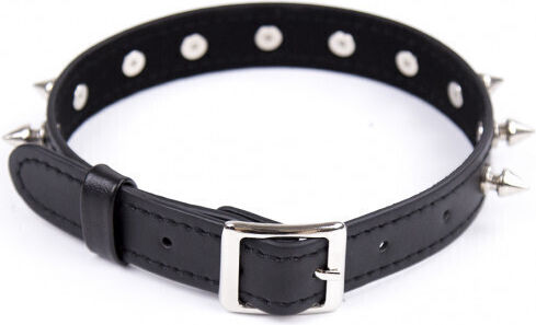 Naughty Toys Collar Adjustable Fetish Collar with Spikes Black