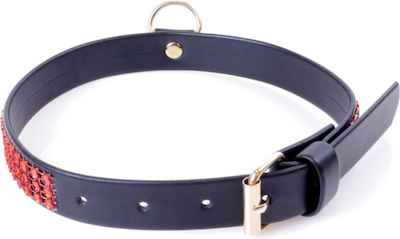 Fetish Collar mit Kristallen 2cm Red Line Red Line