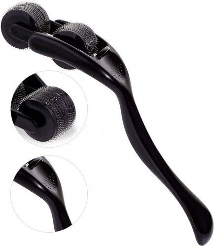 Naughty Toys Wheel Pinwheel with 2 Rotating Spike Rollers Black