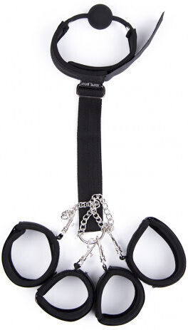 Naughty Toys Set Für Manschetten & Halsband-Fixierungssets Schwarz