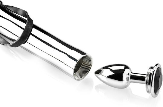 Zenn Superior Black Whip with Butt Plug Whip in Black Color