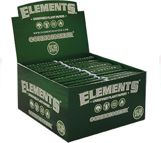 Elements Green Foițe de Țigări Rulate Slim King Size cu Hârtie de țigări 32 foi 1buc