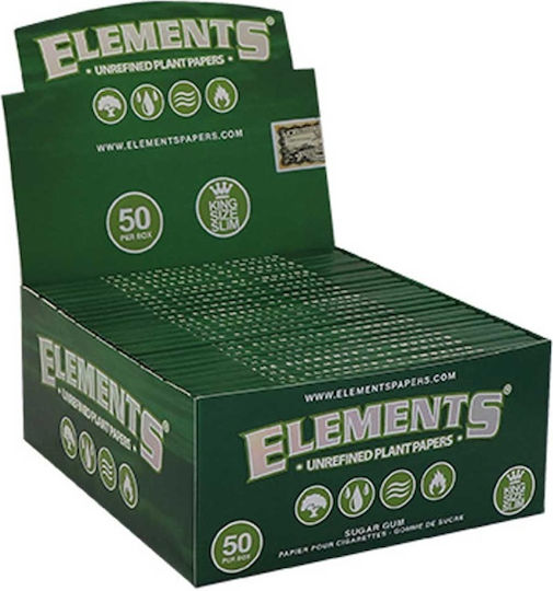 Elements Green Zigarettenpapier Schlank King Size 32 Blätter 1Stück