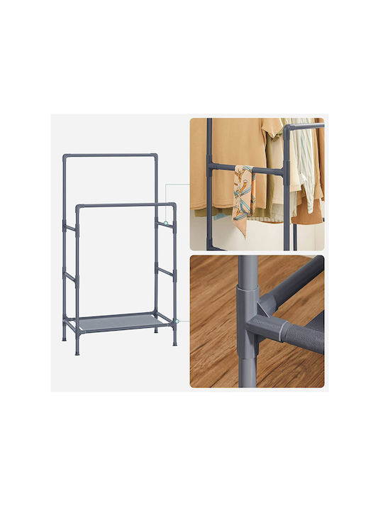 Songmics Κρεμάστρα Δαπέδου από Μέταλλο Μαύρη 83x45x157cm