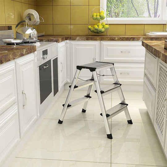 Songmics Step Ladder Aluminum 3 Stair 62cm