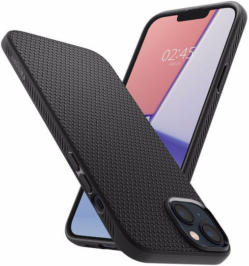 Spigen Liquid Air Umschlag Rückseite Silikon Matte Black (iPhone 13, iPhone 14)