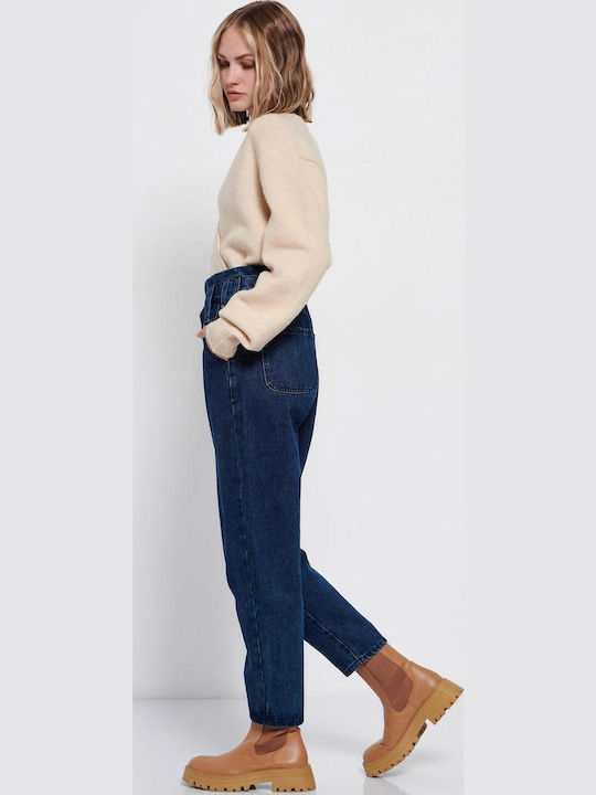 High Waist Women's Jean Trousers in Baggy Line