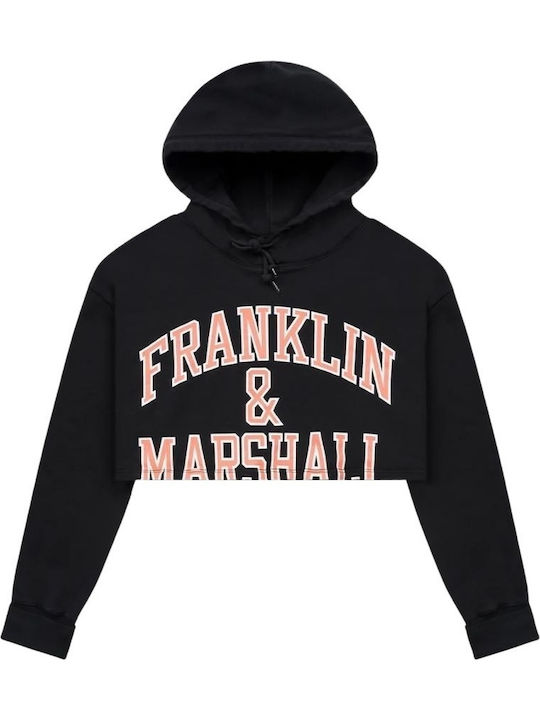 Cropped Women's Sweatshirt Hooded Black