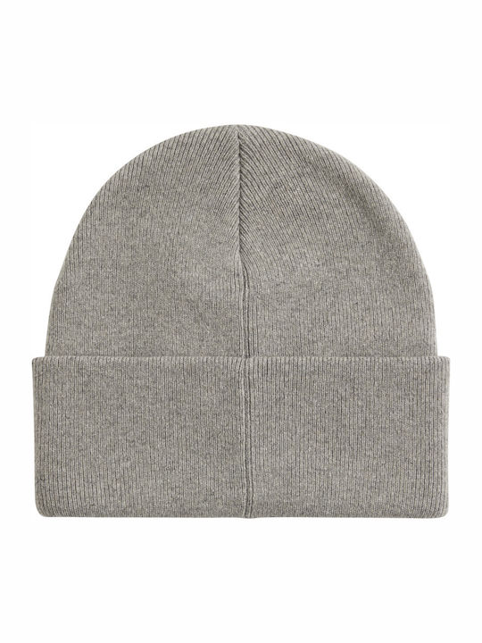 Calvin Klein Monologo Beanie Beanie with Rib Knit in Gray color