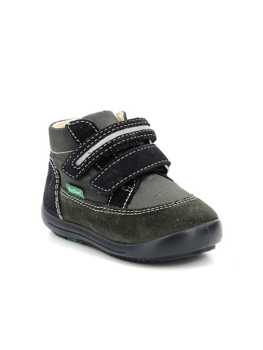 Kickers Kikood cu Velcro Kaki