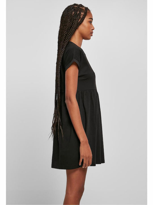Rochii De Vară Pentru Femei Mini Tricou Rochie Cu Volane Neagră