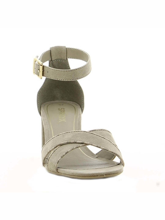 Sprox SX Wildleder Damen Sandalen in Beige Farbe