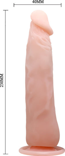 Baile Vibrating Cock Manual Vibration & Multi-direction Movement Realistic Vibrator 23cm Flesh