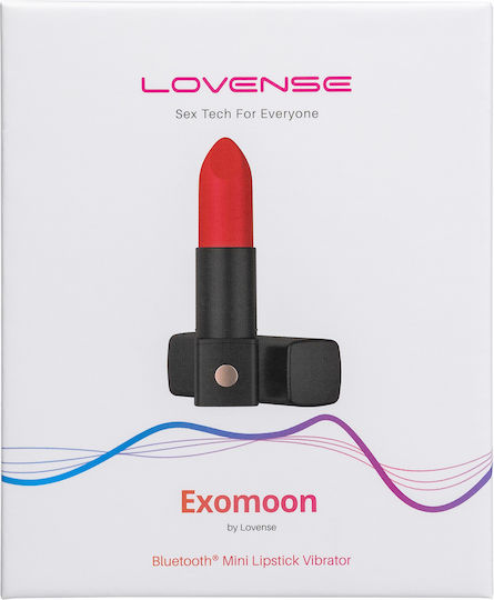 Lovense Exomoon Mini Δονητής Bluetooth Mini Lipstick Vibrator Κόκκινος