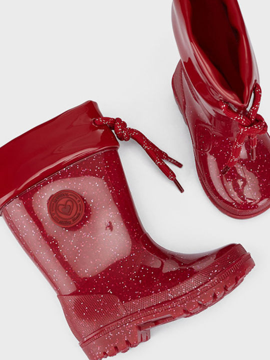 Παιδικές Γαλότσες Glitter Κόκκινες