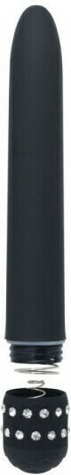 Toyz4lovers Classic Vibrator Shiny Diamond Vibrator 17.8cm Black