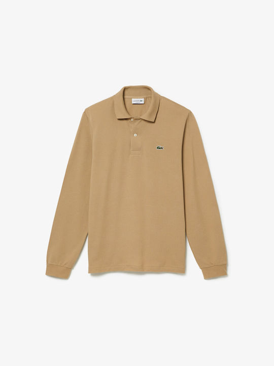 Lacoste Bluza Bărbătească cu Mânecă Lungă Polo Bej