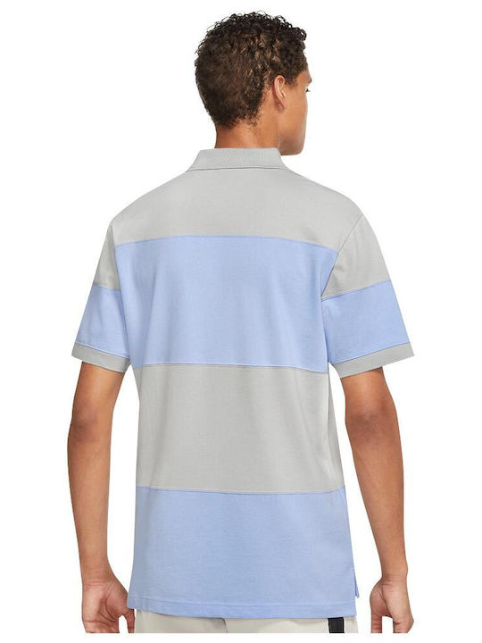 Nike Sportswear Ανδρικό T-shirt Polo Γκρι / Σιέλ