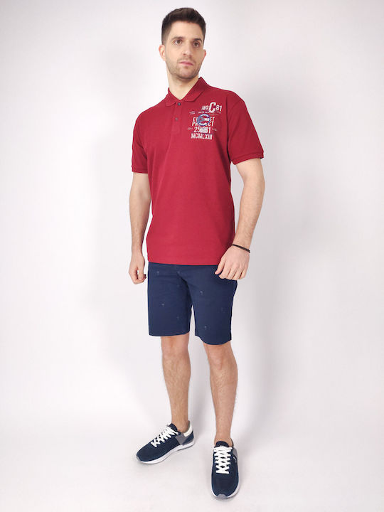 Polo Short Sleeve Blouse Red