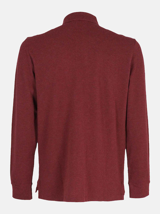 Polo Short Sleeve Burgundy Blouse