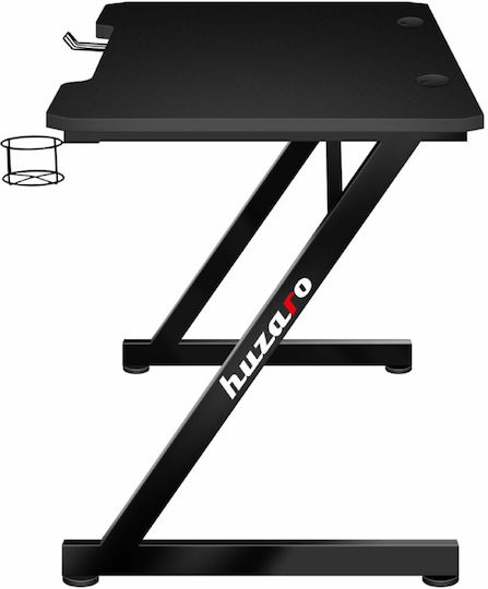 Gaming Office Hero 2.5 Wooden Black with Metal Legs 120x60x75cm