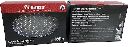 Pet Interest Slicker Brush Foldable Brush for Misc Hair Lengths for Coat Grooming 24070