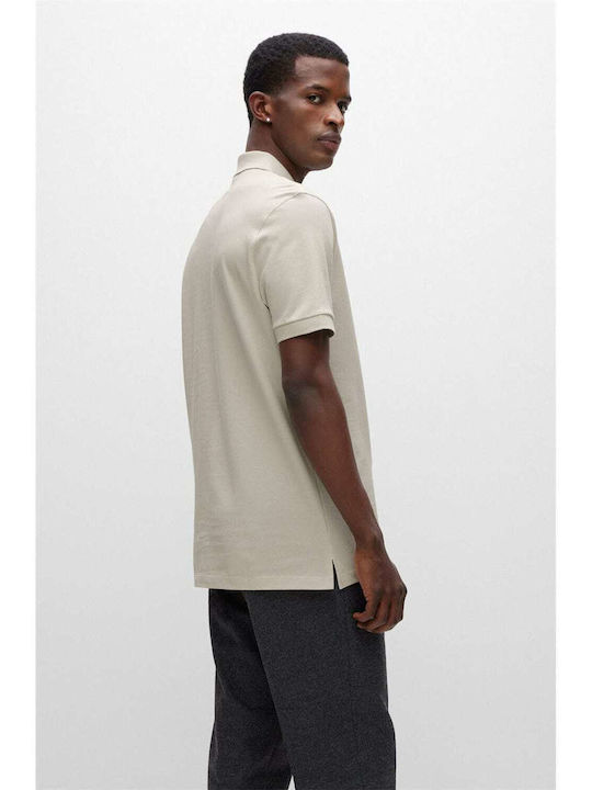 Hugo Boss Ανδρικό T-shirt Polo Μπεζ