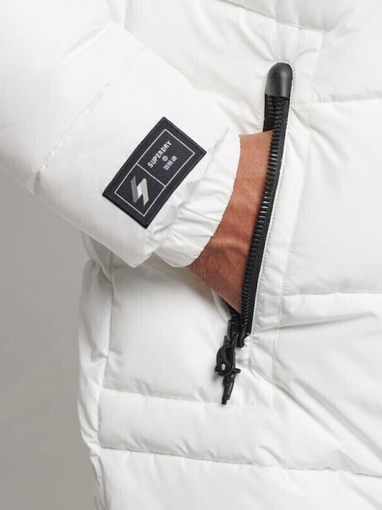 Longline Code Winter Jacket Puffer White