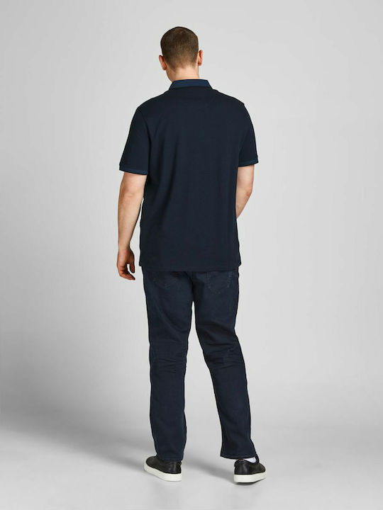 Jack & Jones Bluza Bărbătească cu Mânecă Scurtă Polo Blue Navy