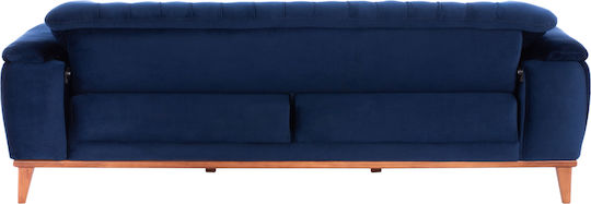 Bennington Canapea Cu Trei Locuri Pat Albastră 240x95x80cm