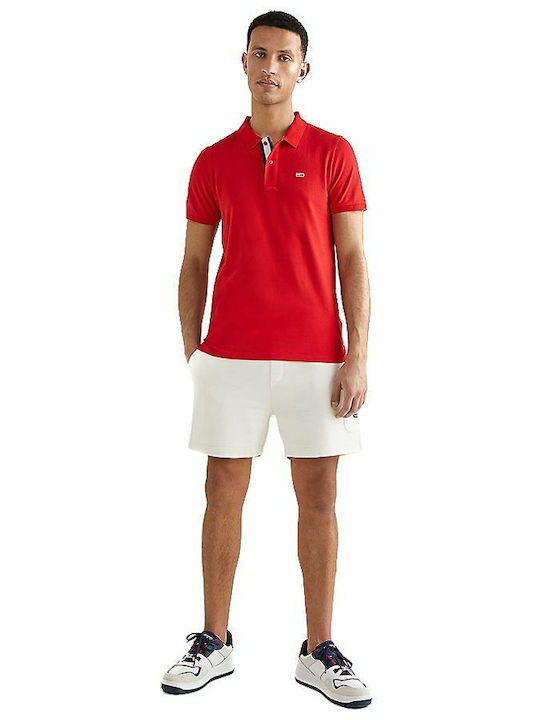 Tommy Hilfiger Ανδρική Μπλούζα Polo Κοντομάνικη Κόκκινη