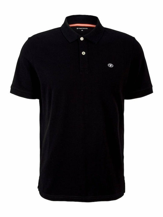Basic Polo Μπλούζα Κοντομάνικη Μαύρη