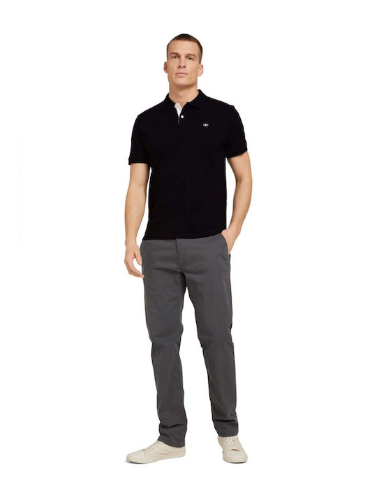 Basic Polo Μπλούζα Κοντομάνικη Μαύρη