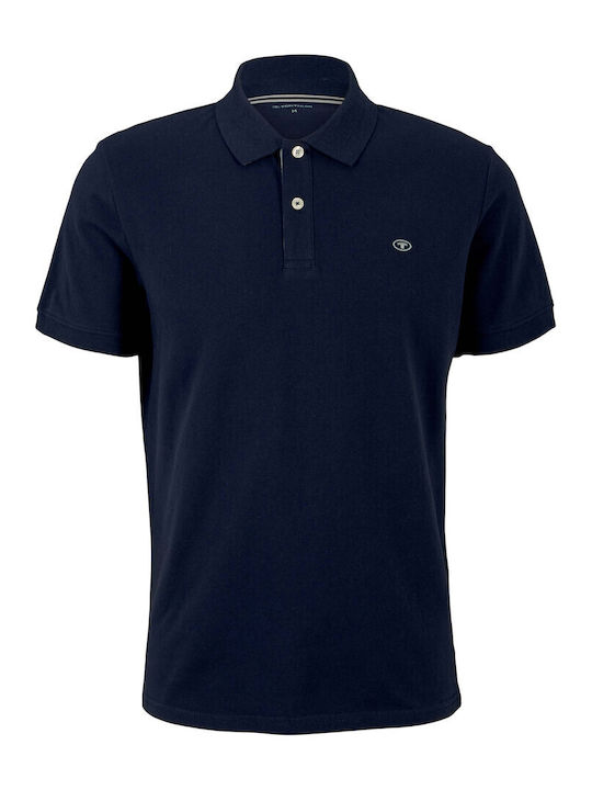 Basic Polo Herrenbluse Kurzarm Dunkelblau