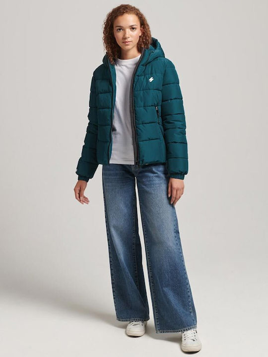 Spirit Sports Къс Дамско Пухено Яке за Зима Sailor Blue
