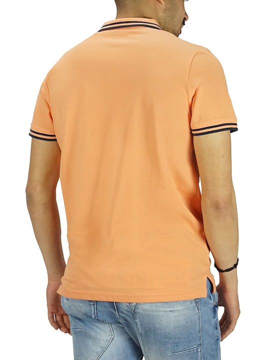 Jack & Jones Men's Short Sleeve Blouse Polo Coral